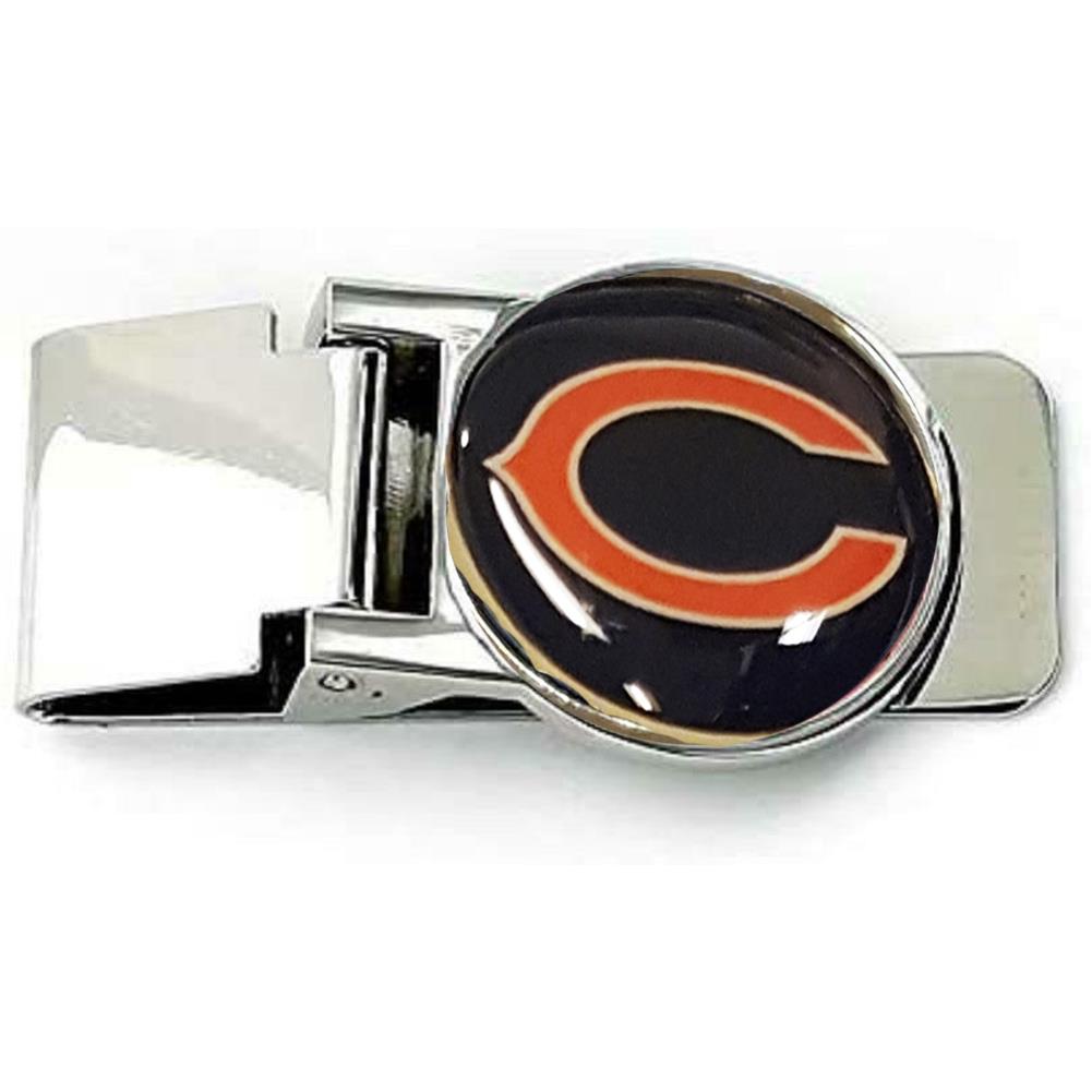 Aminco NFL Chicago Bears Classic Hinged Money Clip Silver
