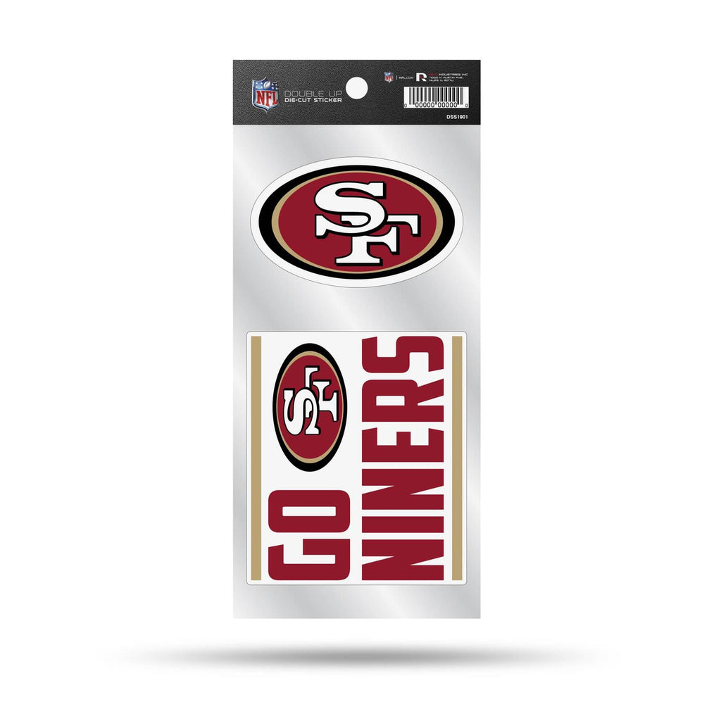 Rico NFL San Francisco 49ers Double Up Die Cut Stickers 2-Piece Team D –  Sportzzone