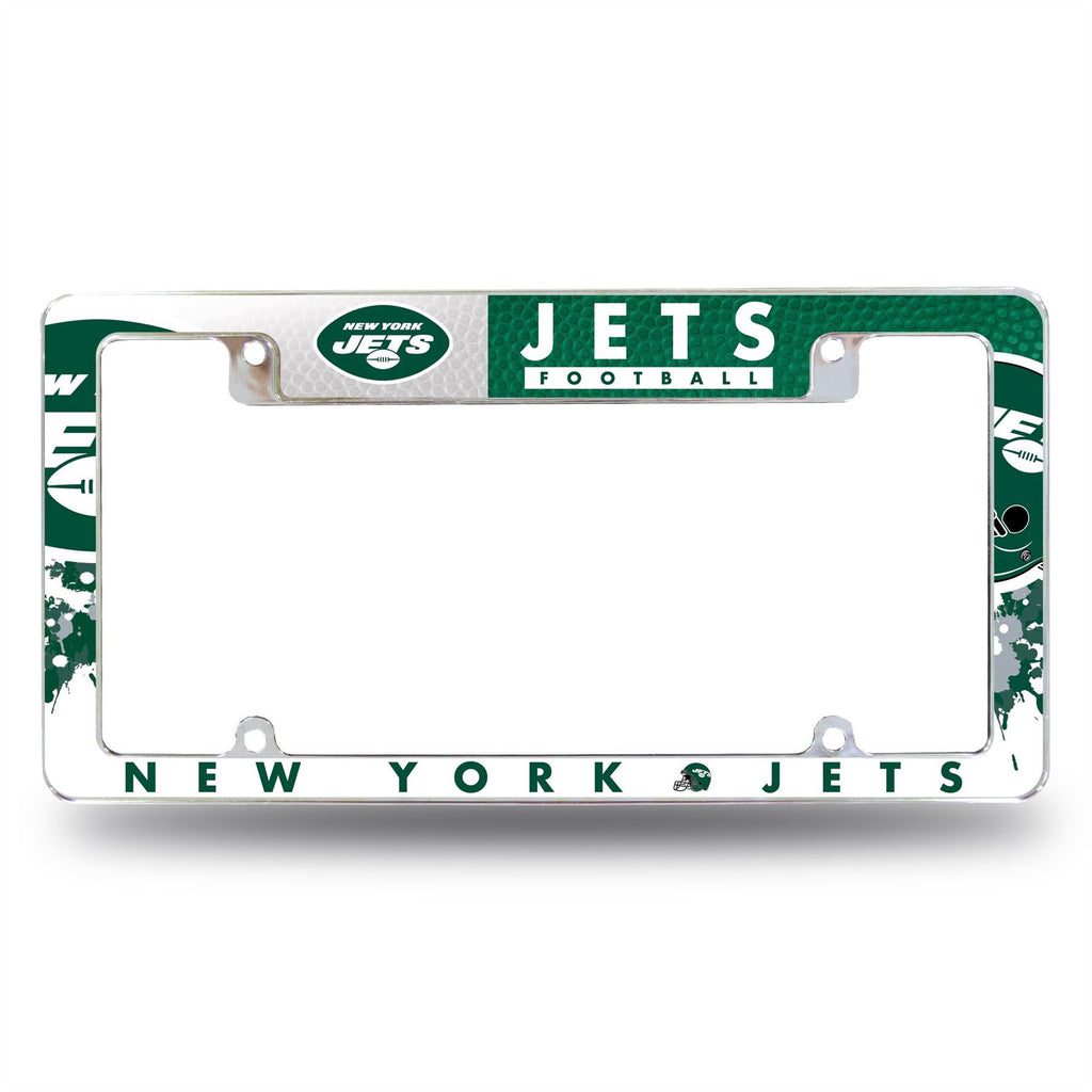 Rico NFL New York Jets Auto Tag All Over Chrome Frame AFC
