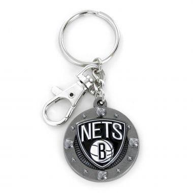 Aminco NBA Brooklyn Nets Impact Keychain, Silver, One Size