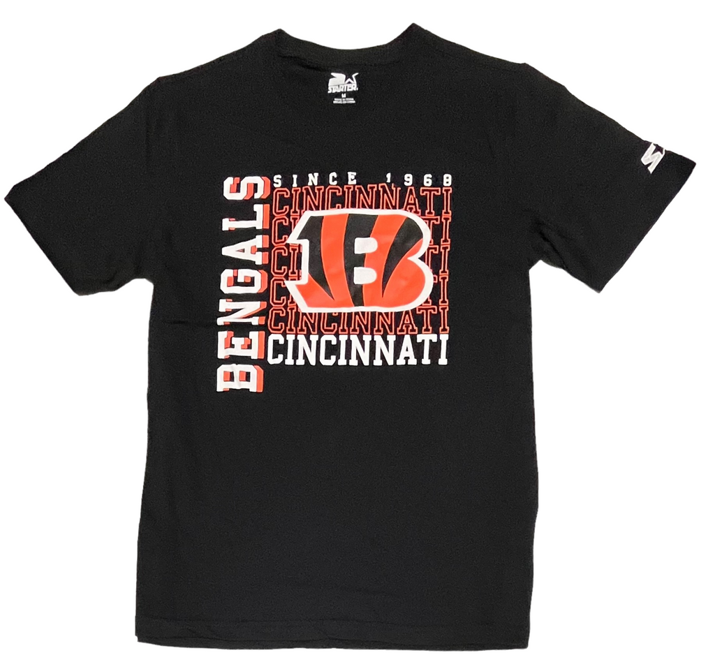Starter NFL Men's Cincinnati Bengals Established Stack T-Shirt