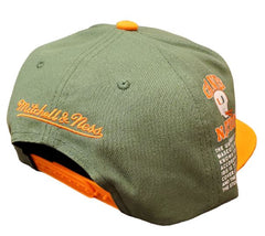 Mitchell & Ness NCAA Men's Miami Hurricanes Team Origins HWC Snapback Adjustable Hat Green/Orange