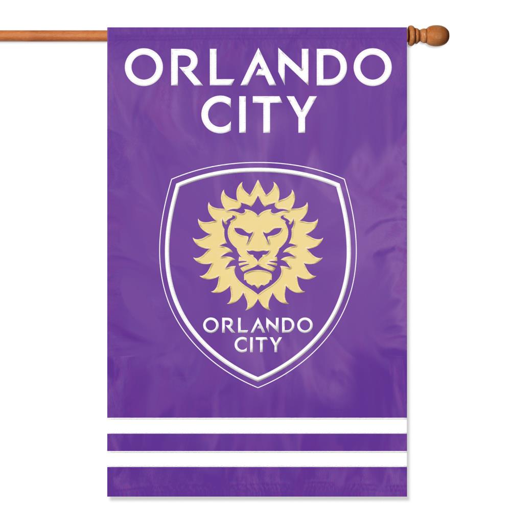 Party Animal MLS Orlando City Soccer City House Banner Flag Blue 28" x 44"