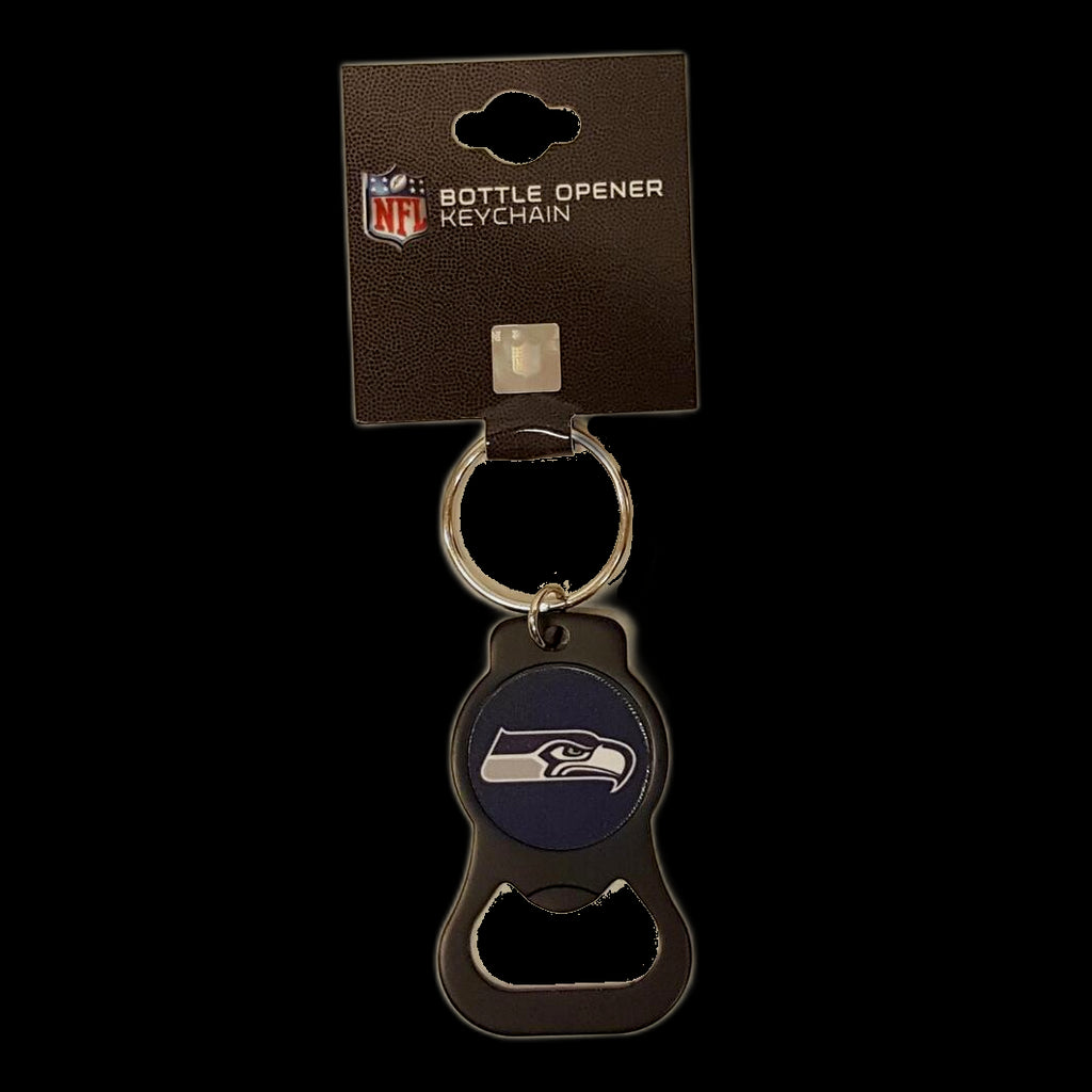 Aminco NFL Seattle Seahawks Bottle Opener Keychain Black