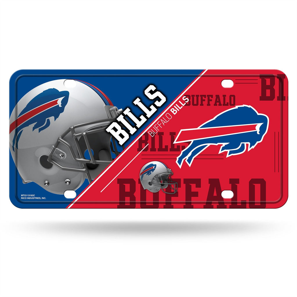 Rico NFL Buffalo Bills Split Design Auto Metal Tag MTG