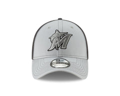 New Era MLB Men's Miami Marlins Grayed Out Neo 39THIRTY Flex Hat