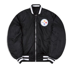 New Era NFL Men's Pittsburgh Steelers Reversible Alpha Industries MA-1 Bomber Jacket