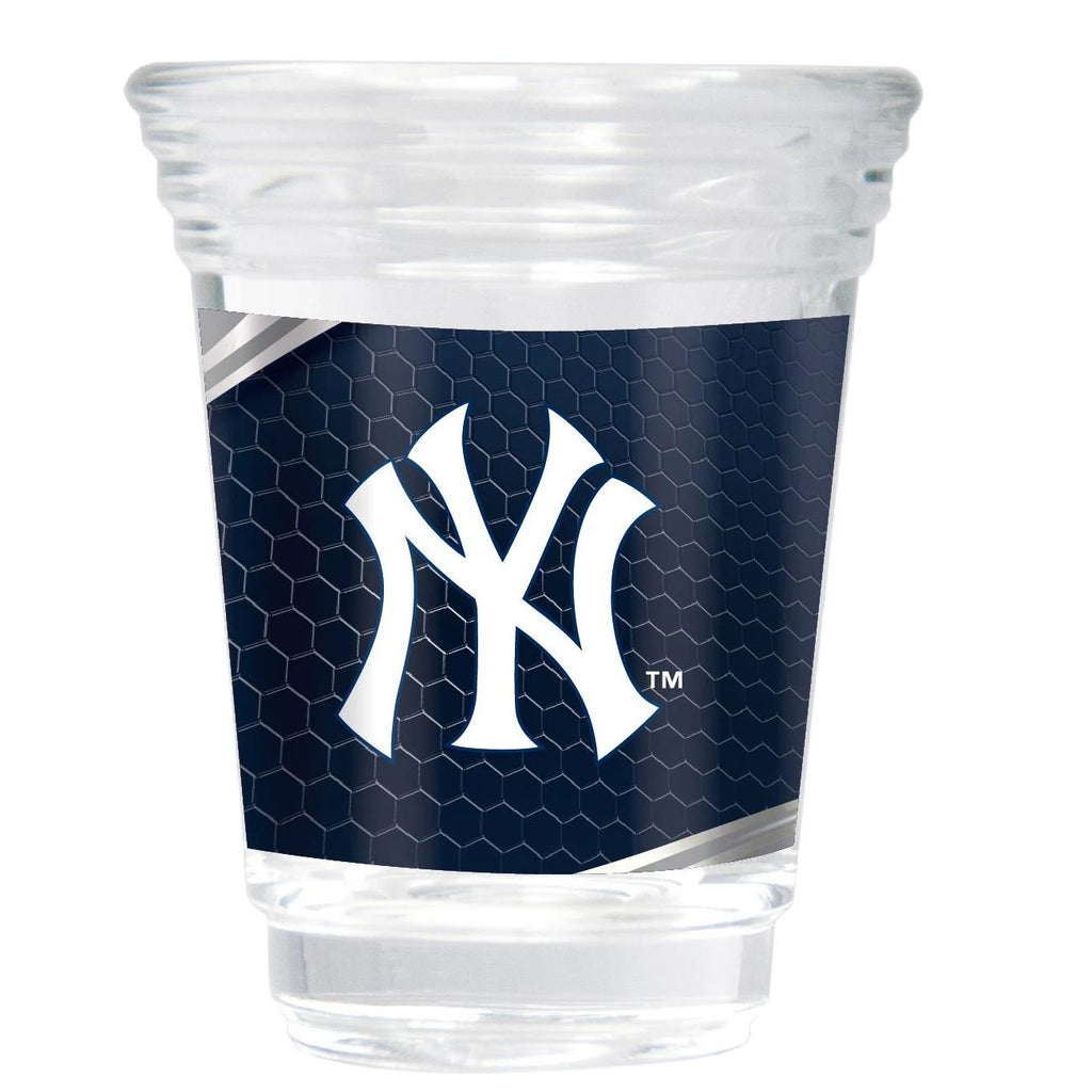 Great American Products MLB New York Yankees Party Shot Glass w/Metallic Graphics Team 2oz.