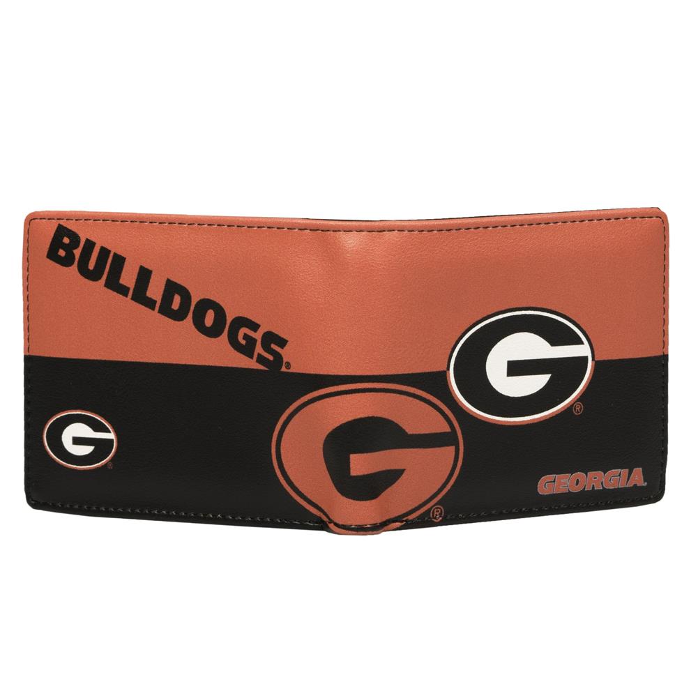 Little Earth NCAA Unisex Georgia Bulldogs Bi-Fold Wallet Black/Red One Size