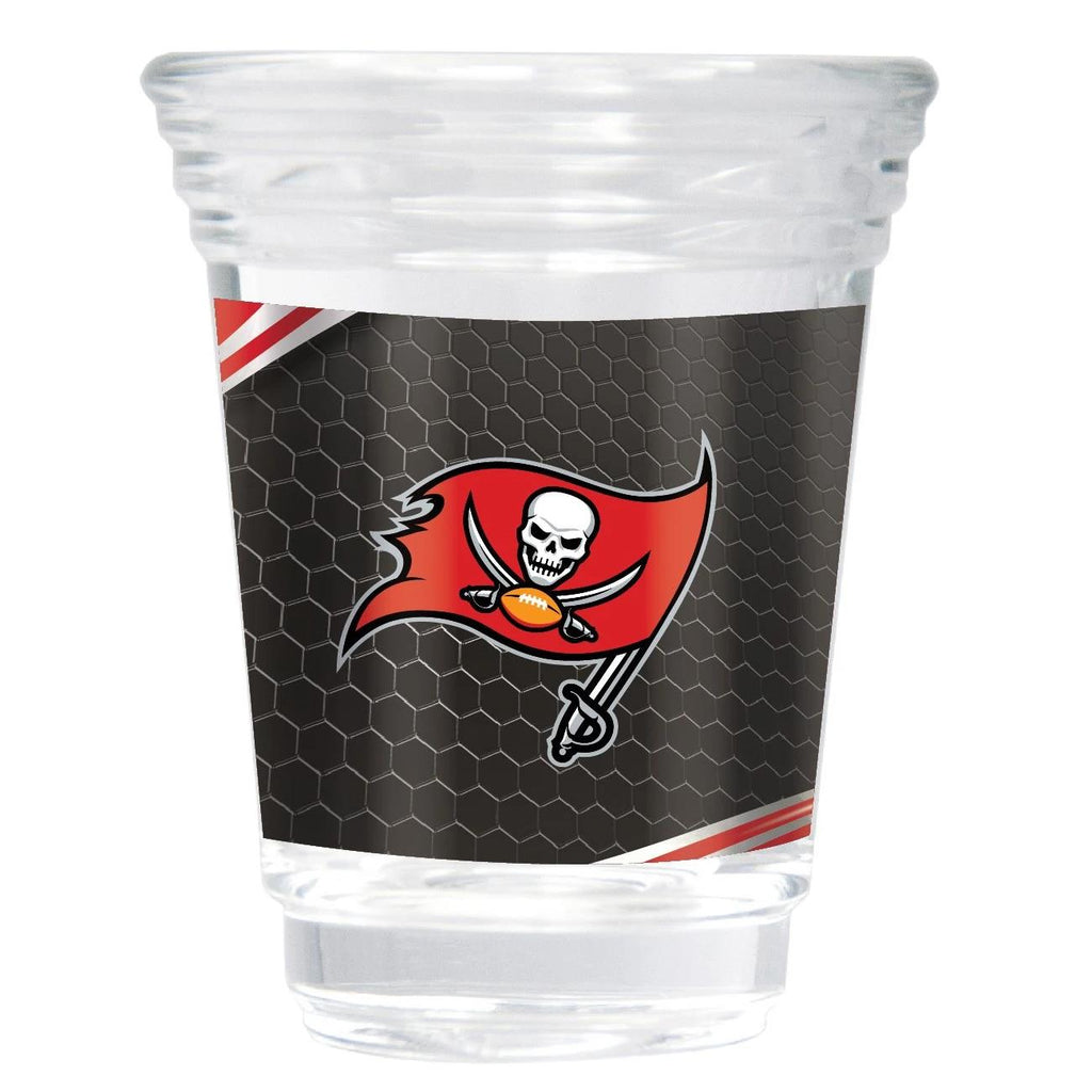 Great American Products NFL Tampa Bay Buccaneers Party Shot Glass w/Metallic Graphics Team 2oz.
