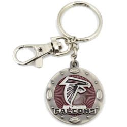 Atlanta Falcons Chrome Logo Cut Keychain - Sports Fan Shop