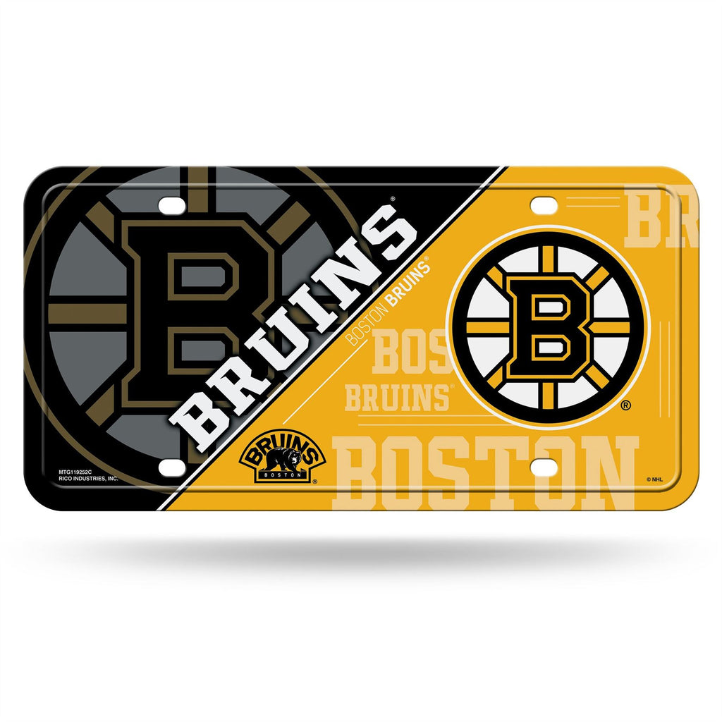 Rico NHL Boston Bruins Split Design Auto Metal Tag MTG