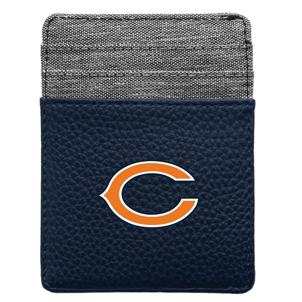 Little Earth NFL Unisex Chicago Bears Pebble Front Pocket Wallet Navy One Size