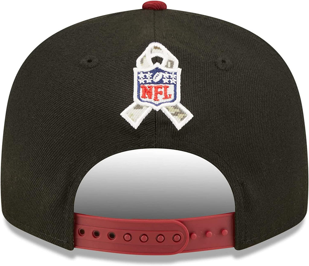 New Era NFL Men's Washington Commanders 2022 Salute To Service 9FIFTY Snapback Hat Black/Burgundy OSFA
