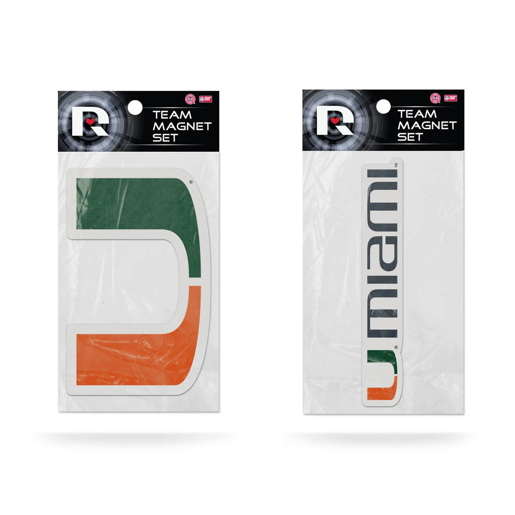 Rico NCAA Miami Hurricanes 2-Piece Magnet Set