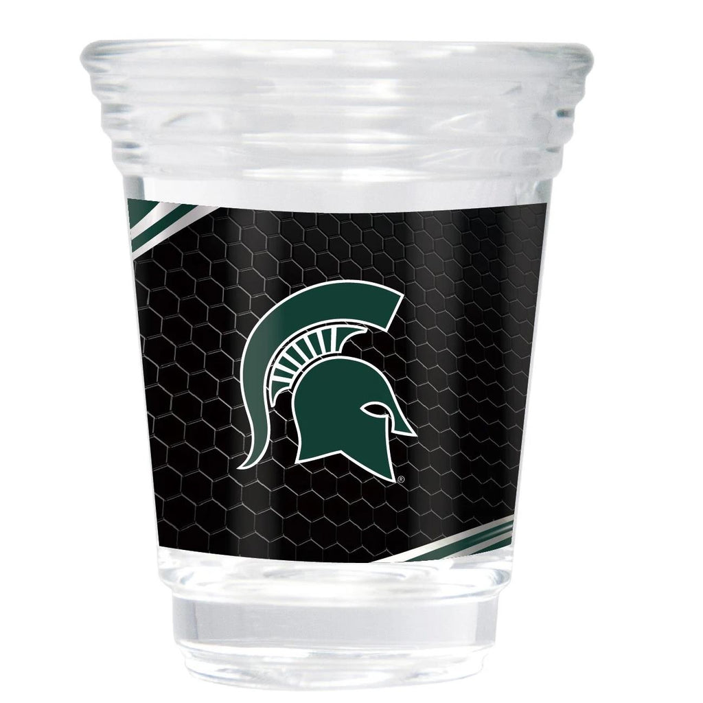 Great American Products NCAA Michigan State Spartans Party Shot Glass w/Metallic Graphics Team 2oz.