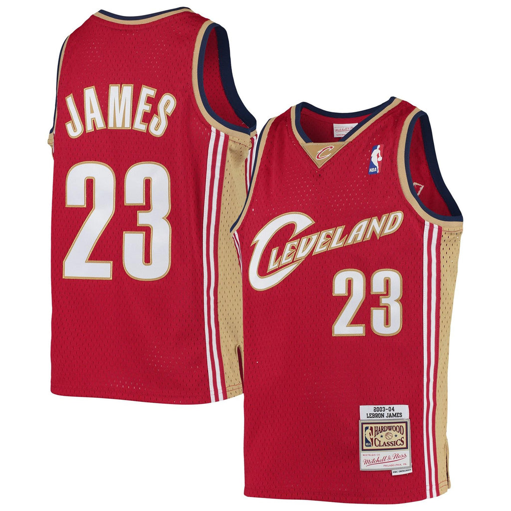 Mitchell & Ness NBA Men's Cleveland Cavaliers Lebron James 2003-04 Hardwood Classics Reload Swingman Jersey