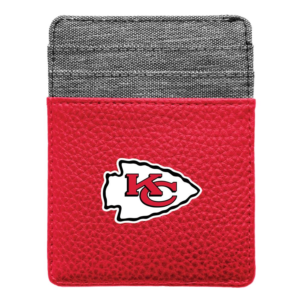 Little Earth NFL Unisex Kansas Chiefs Pebble Front Pocket Wallet Red One Size
