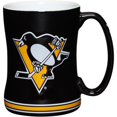 Boelter NHL Pittsburgh Penguins Sculpted Relief Mug Team Color 14oz