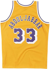 Mitchell & Ness NBA Men's Los Angeles Lakers Kareem Abdul-Jabbar 1984-85 Hardwood Classics Swingman Jersey