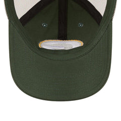 New Era NFL Men's Green Bay Packers Flag 9TWENTY Adjustable Trucker Hat Green//Khaki One Size