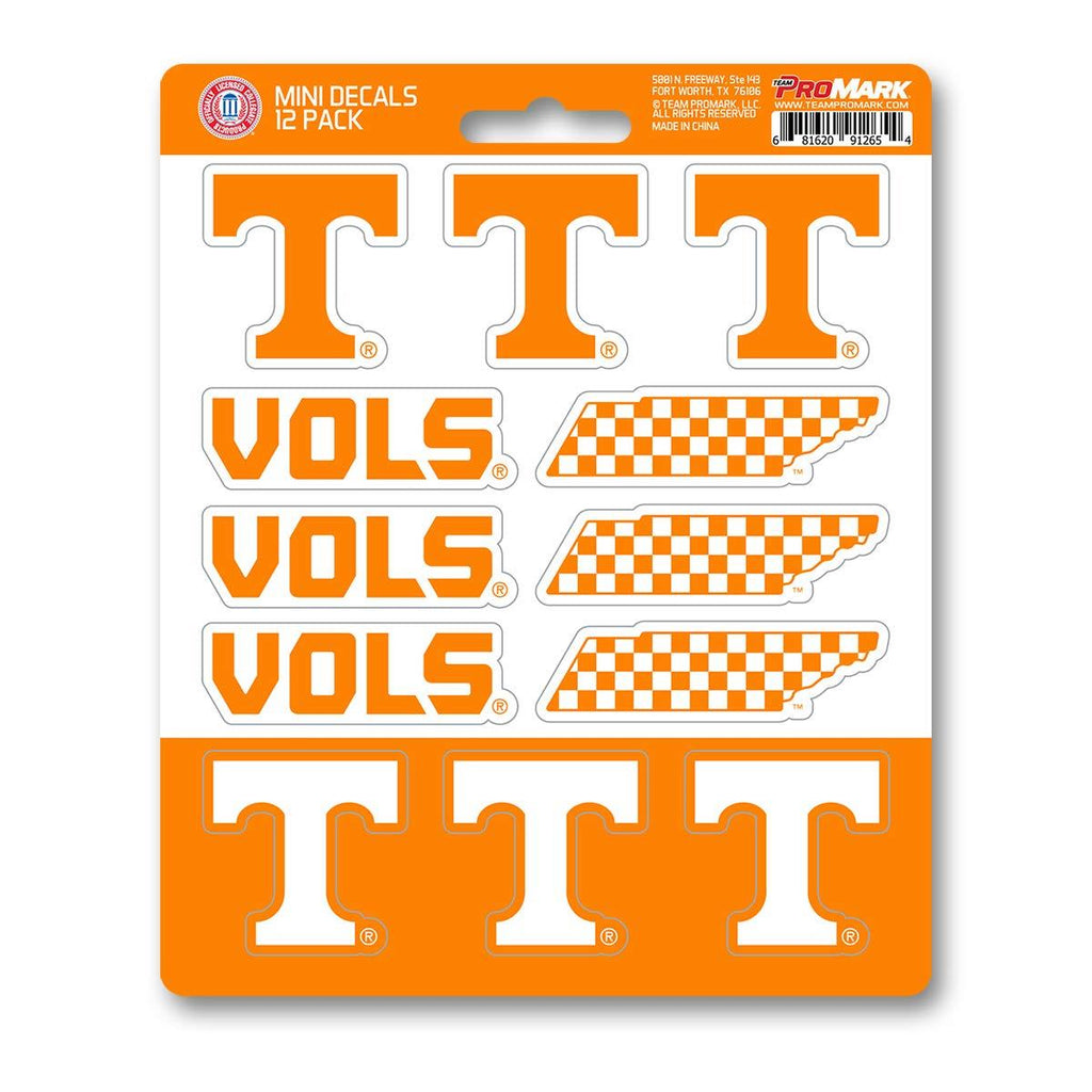 Fanmats NCAA Tennessee Volunteers Mini Decals 12-Pack