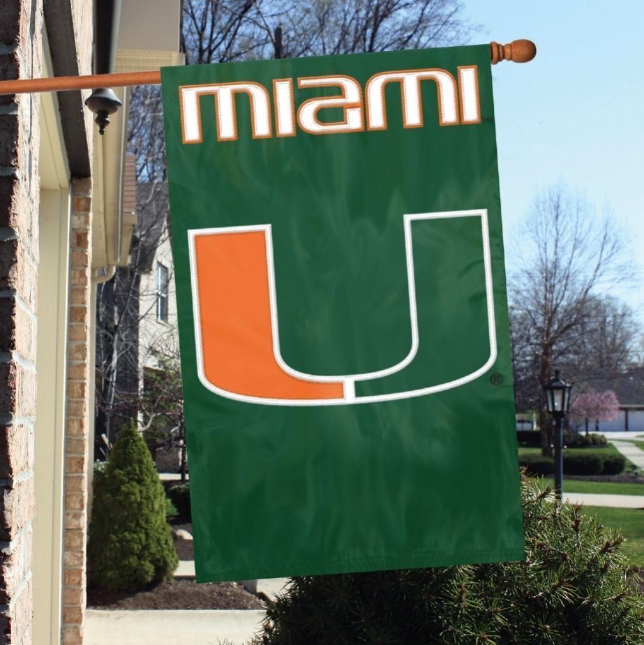 Party Animal NCAA Miami Hurricanes 28" x 44" House Banner Flag