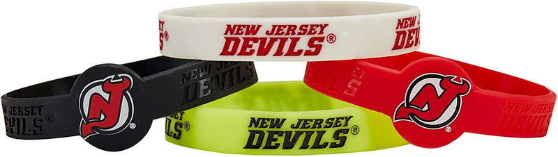 Aminco NHL New Jersey Devils 4-Pack Silicone Bracelets – Sportzzone