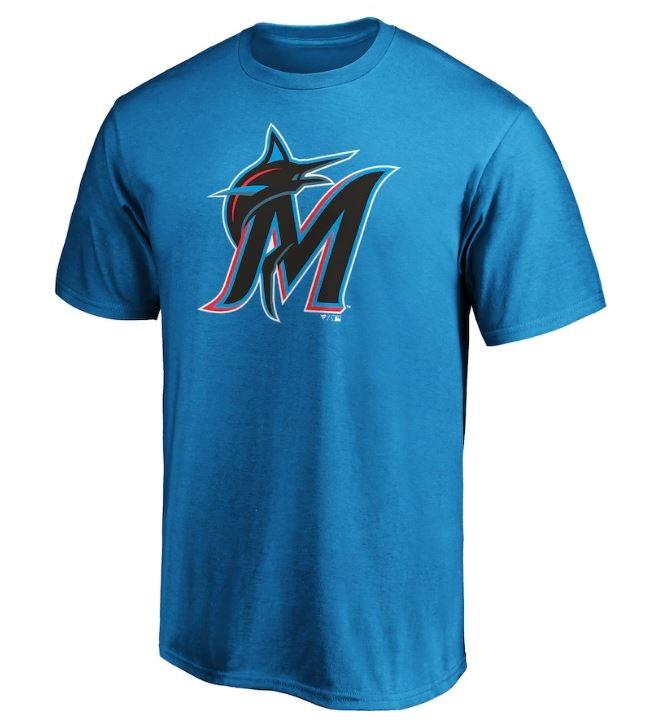 Fanatics Branded MLB Men's Miami Marlins Official Logo T-Shirt