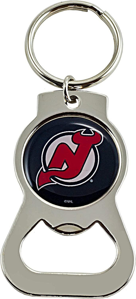Aminco NHL New Jersey Devils Bottle Opener Keychain Chrome