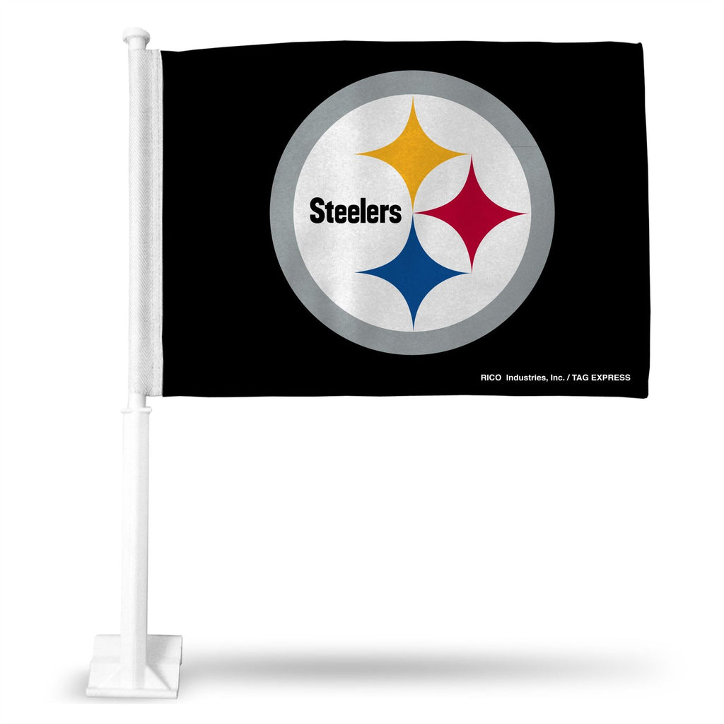 Rico Industries NFL Car Flag, Pittsburgh Steelers 