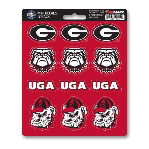 Team Promark NCAA Georgia Bulldogs Mini Decals 12-Pack