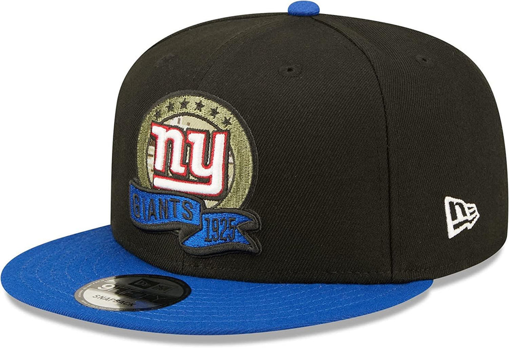 New Era NFL Men's New York Giants 2022 Salute To Service 9FIFTY Snapback Hat Black/Royal OSFA