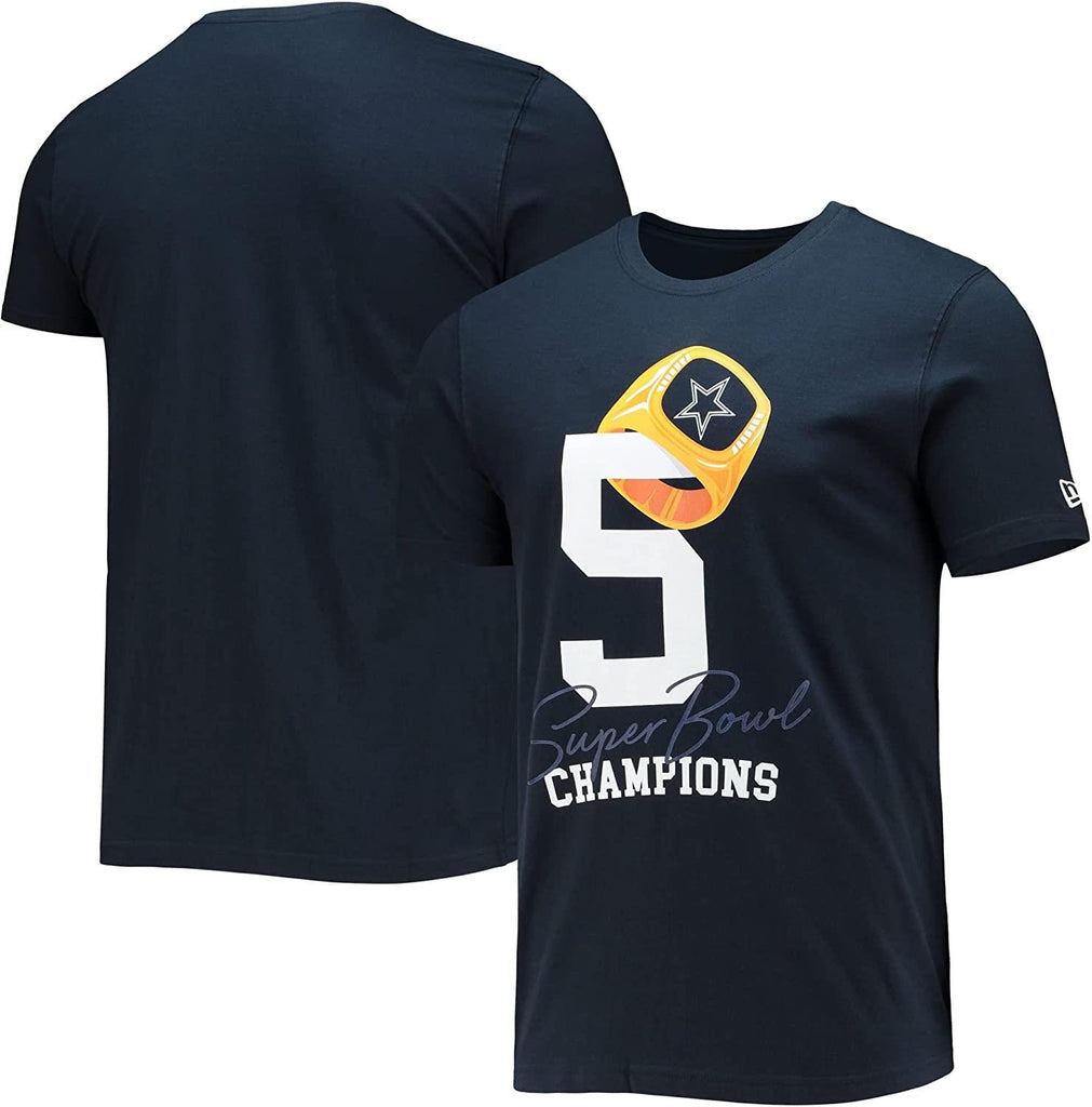 New Era NFL Men's Dallas Cowboys 5X Super Bowl Champions Local Count The Rings T-Shirt