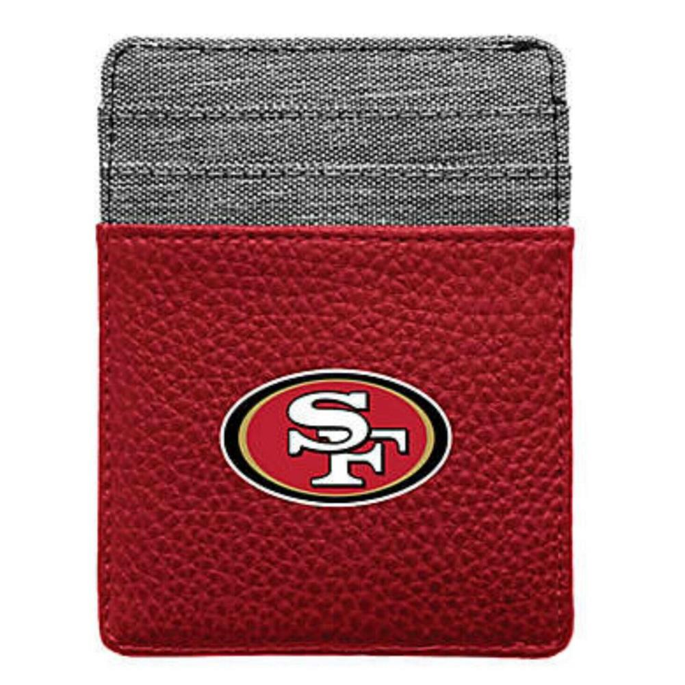 Little Earth NFL Unisex San Francisco 49ers Pebble Front Pocket Wallet Red One Size