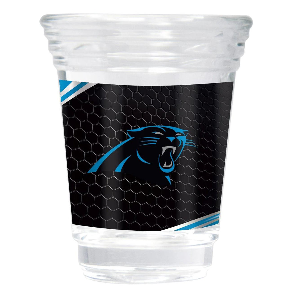 Great American Products NFL Carolina Panthers Party Shot Glass w/Metallic Graphics Team 2oz.