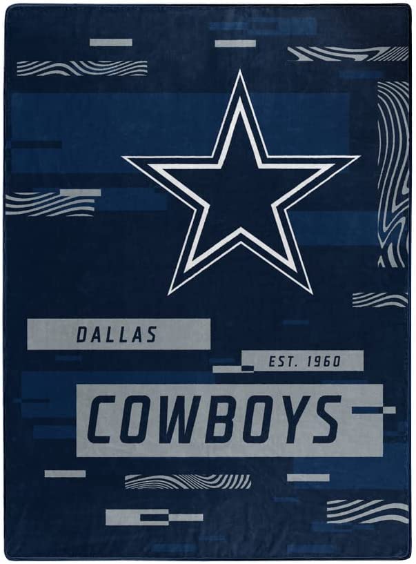 The Northwest Company NFL Dallas Cowboys Digitize Design Royal Plush Raschel Blanket
