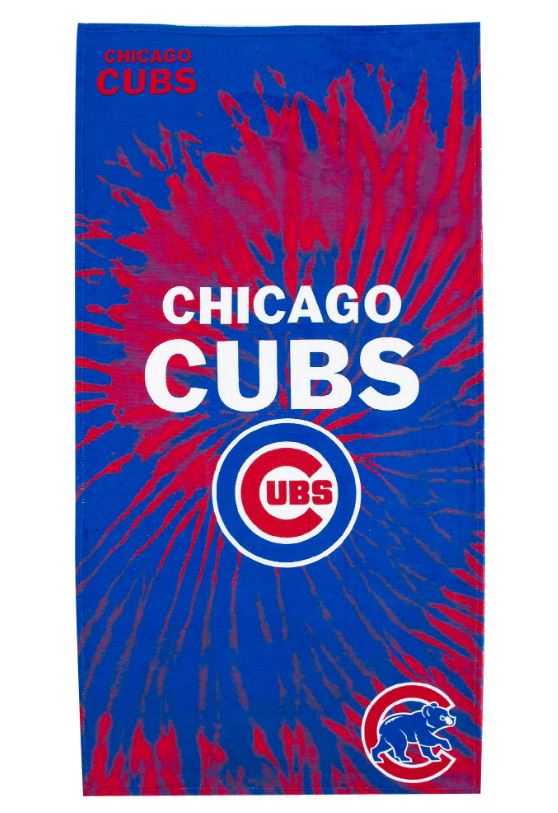 The Northwest Company MLB Chicago Cubs Psychedelic Beach Towel