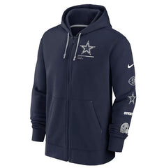 Nike Men's NFL Dallas Cowboys Team Marks Burpee Full-Zip Hoodie