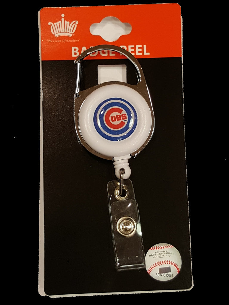 Aminco MLB Chicago Cubs Premium Retractable Deluxe Clip Badge Reel