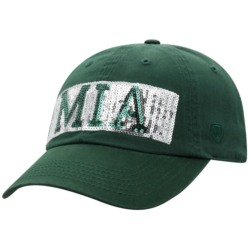 Top of The World NCAA Women’s Miami Hurricanes Tinsel Adjustable Hat