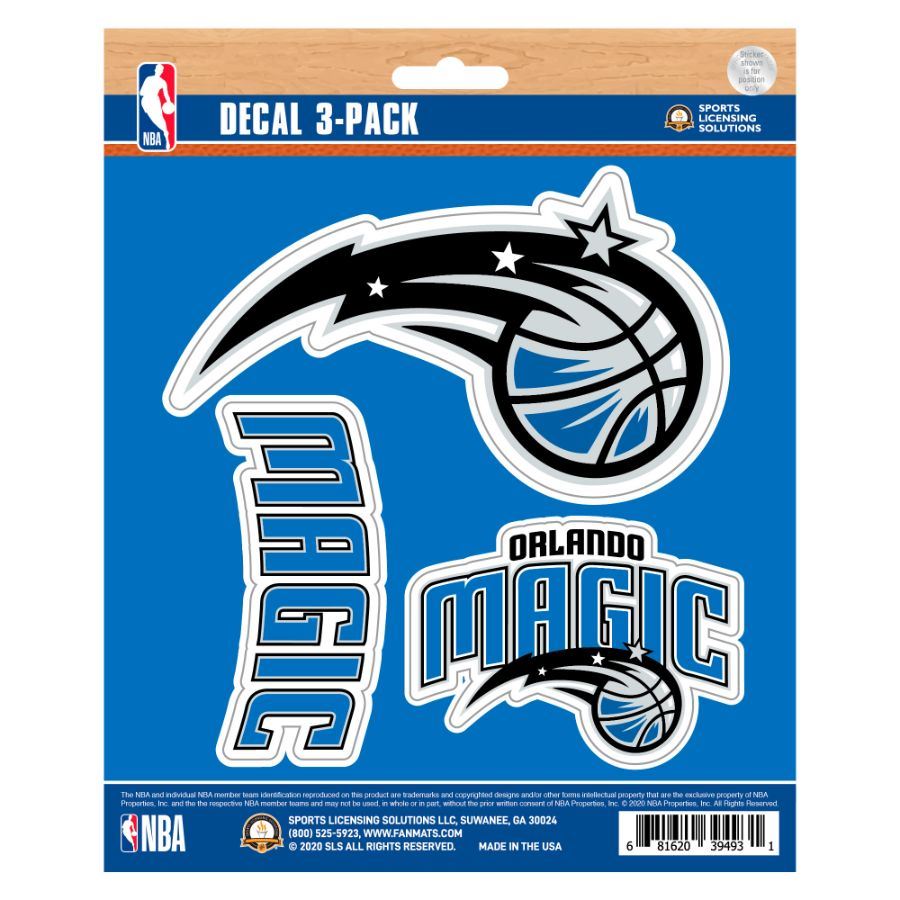 Fanmats NBA Orlando Magic Team Decal - Pack of 3