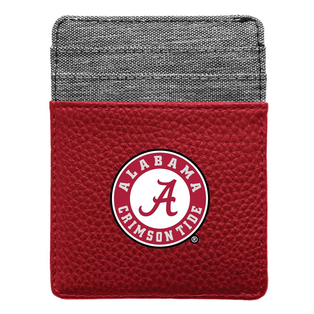 Little Earth NCAA Unisex Alabama Crimson Tide Pebble Front Pocket Wallet Crimson Red One Size