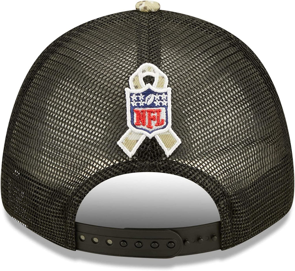 New Era NFL Men's Washington Commanders 2022 Salute To Service 9Forty Snapback Adjustable Hat Black/Digital Camo