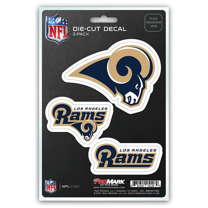 Promark NFL Los Angeles Rams Team Decal - Pack of 3