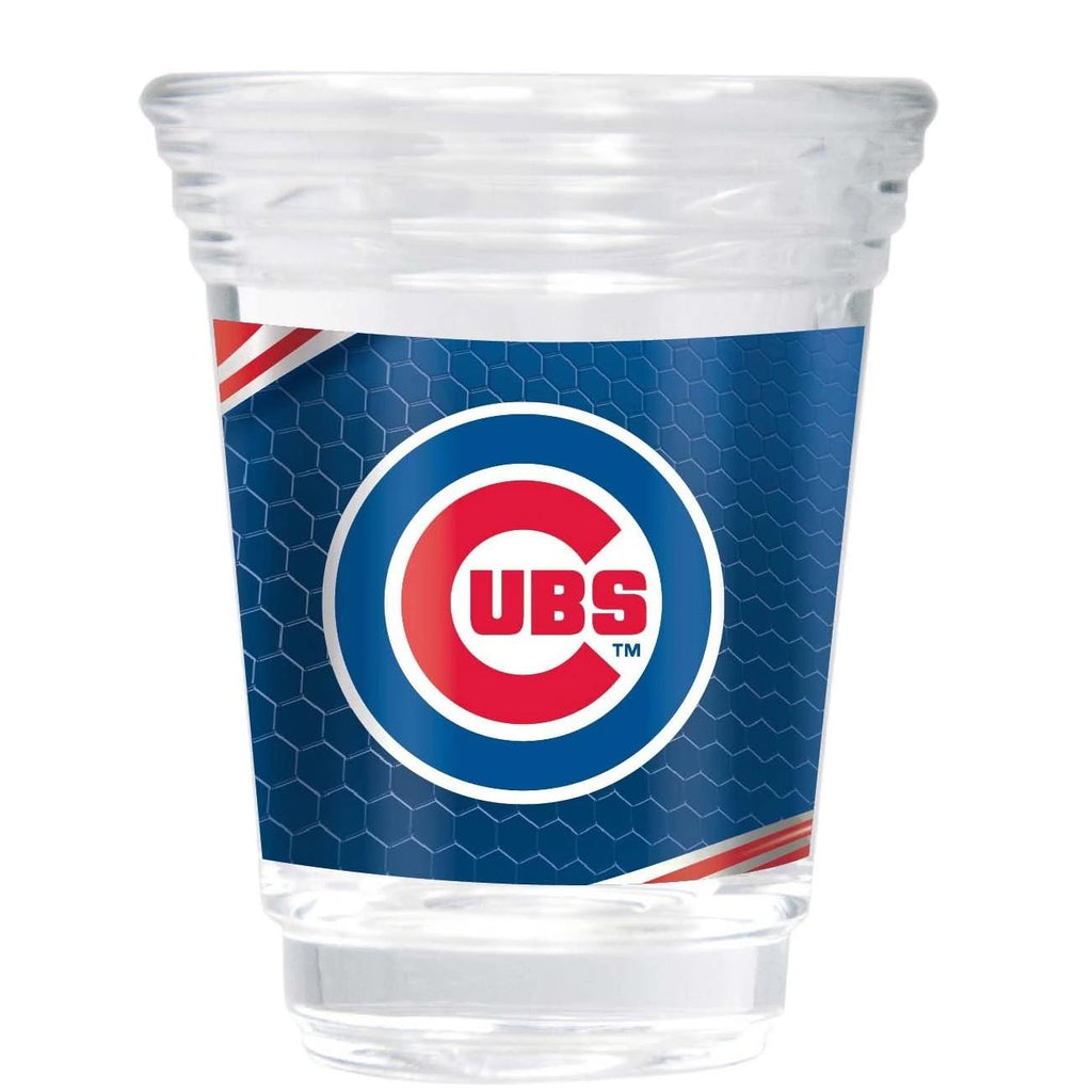 Great American Products MLB Chicago Cubs Party Shot Glass w/Metallic Graphics Team 2oz.
