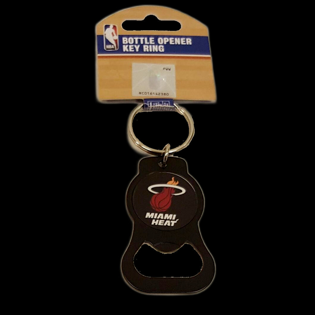 Aminco NBA Miami Heat Bottle Opener Keychain Black