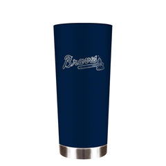 Great American Products MLB Atlanta Braves Powder Coated ONYX Travel Tumbler 18oz Blue