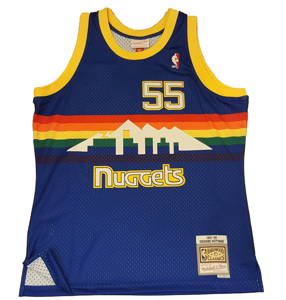 Mitchell & Ness NBA Men's Denver Nuggets Dikembe Mutombo 1991-92 Hardwood Classics Swingman Jersey