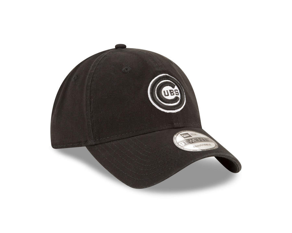 New Era MLB Men's Chicago Cubs Core Classic Twill 9TWENTY Adjustable Hat Black OSFA